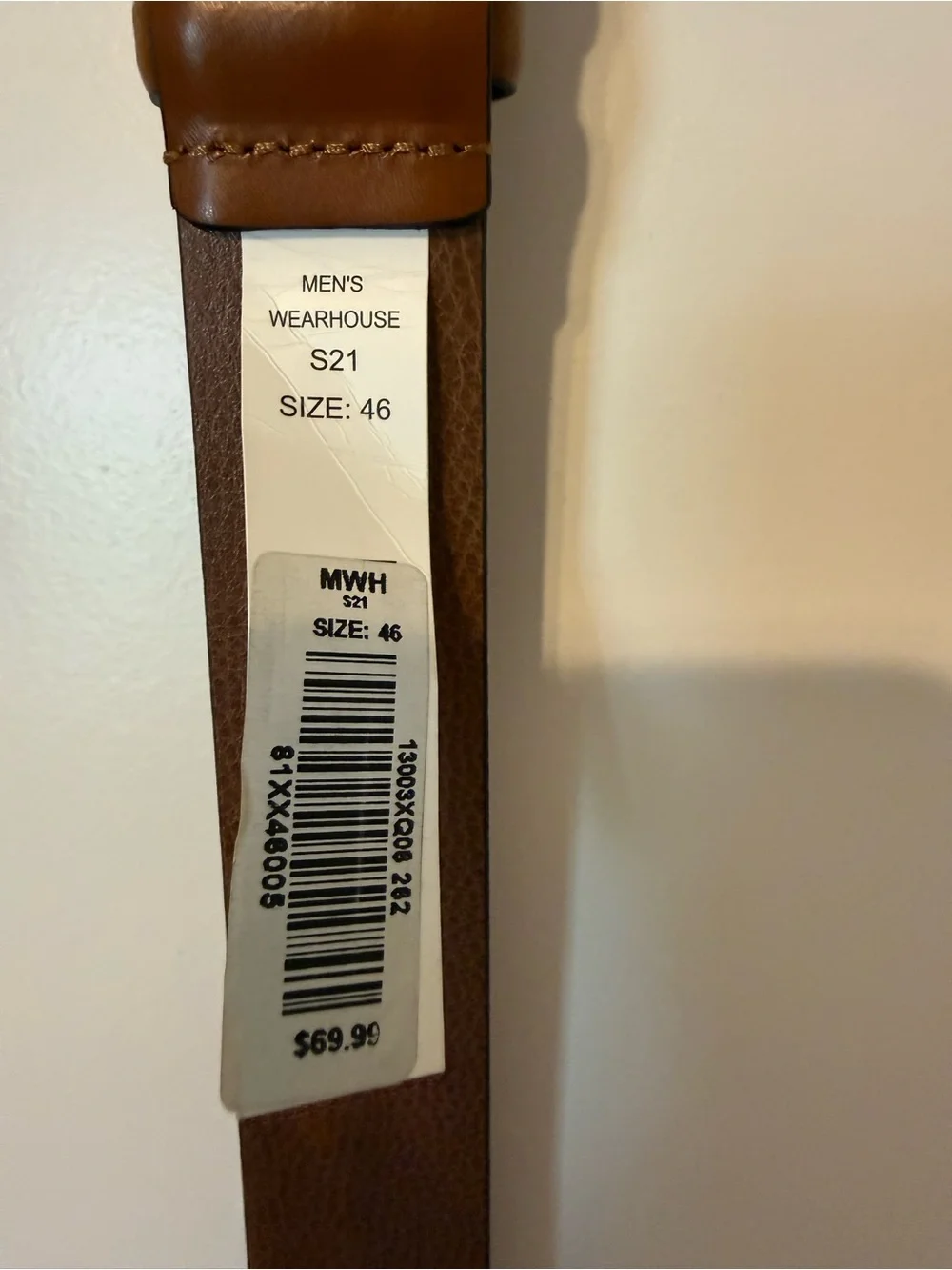 Classic Cognac Leather Belt - Brown